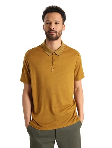 Pánské Tričko Icebreaker Merino Tech Lite II Krátké Sleeve Polo Hnědé | CZ 1788JPQJ